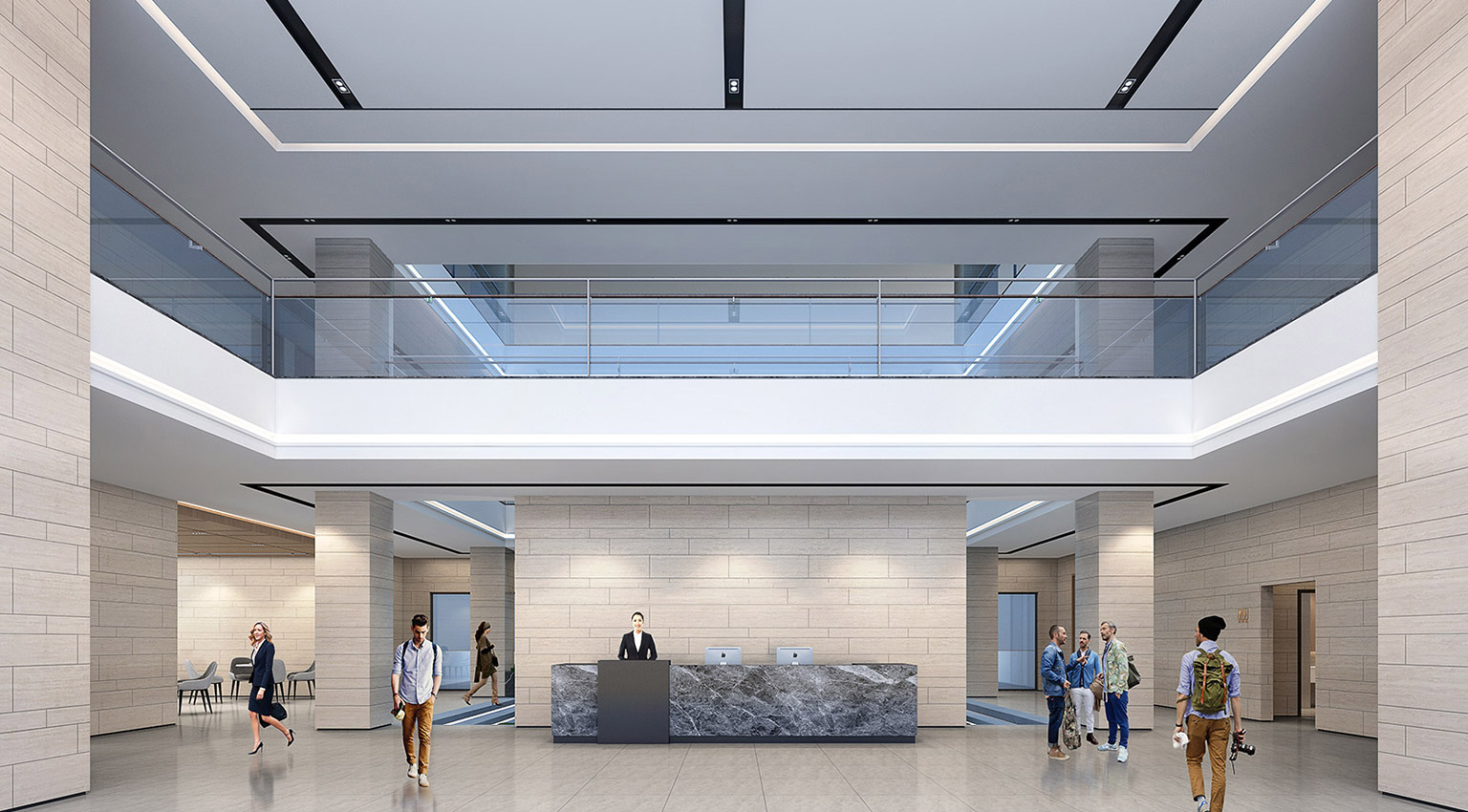 電子廠辦公樓裝修設計案例1