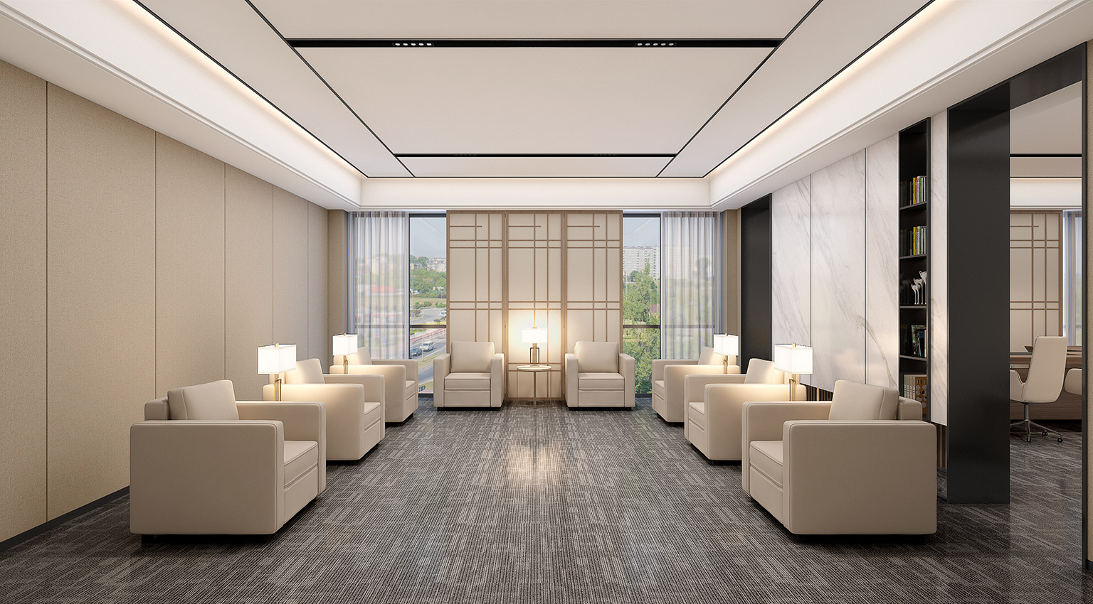 電子廠辦公樓裝修設計案例5